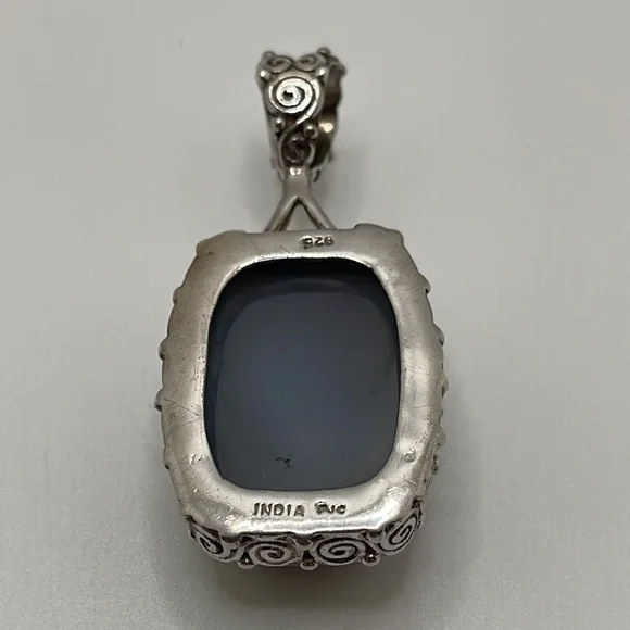 Iridescent Druzy 925 Sterling Silver Pendant - Picture 6 of 9